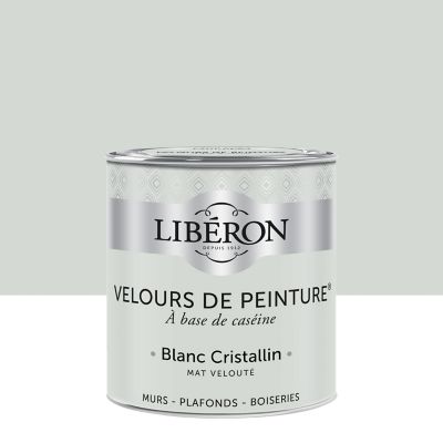 Peinture murs, plafonds et boiseries Velours de peinture blanc cristallin Libéron 0,5L