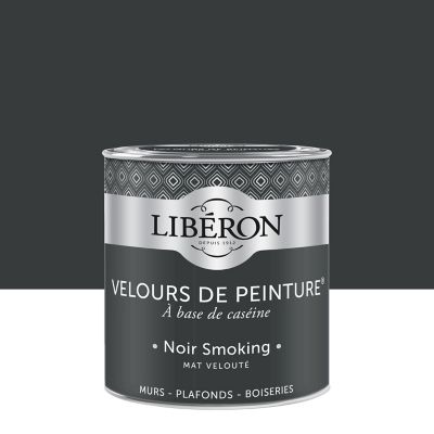 Peinture murs, plafonds et boiseries Velours de peinture noir smoking Libéron 0,5L