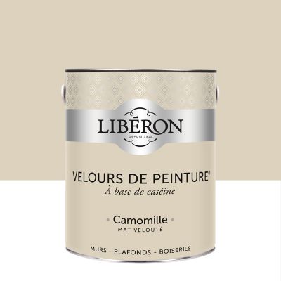 Peinture murs, plafonds et boiseries Velours de peinture beige camomille Libéron 2,5L