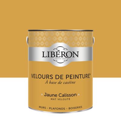Peinture murs, plafonds et boiseries Velours de peinture jaune calisson Libéron 2,5L