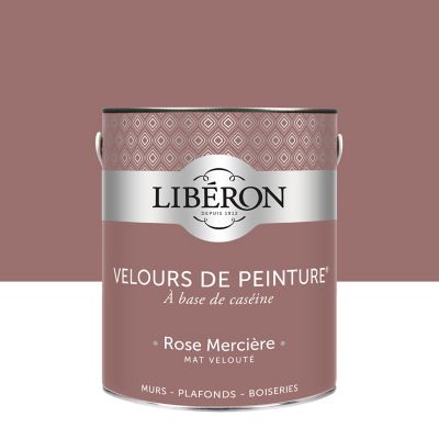 Peinture murs, plafonds et boiseries Velours de peinture rose merciere Libéron 2,5L