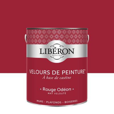 Peinture murs, plafonds et boiseries Velours de peinture rouge rouge odéon Libéron 2,5L