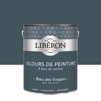 Peinture murs, plafonds et boiseries Velours de peinture bleu des vosges Libéron 2,5L
