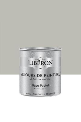 Peinture multisupport murs, plafonds et boiseries Velours de peinture gris pleurotte Libéron 0,5L