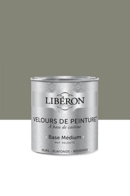 Peinture multisupport murs, plafonds et boiseries Velours de peinture gris gavroche Libéron 0,5L