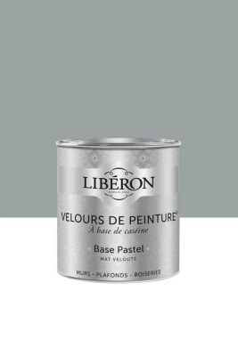 Peinture multisupport murs, plafonds et boiseries Velours de peinture gris corne de brume Libéron 0,