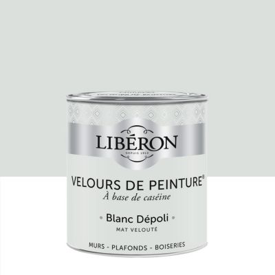 Peinture multisupport murs, plafonds et boiseries Velours de peinture gris blanc dépoli Libéron 0,5L