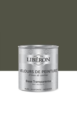 Peinture multisupport murs, plafonds et boiseries Velours de peinture vert kaki barda Libéron 0,5L