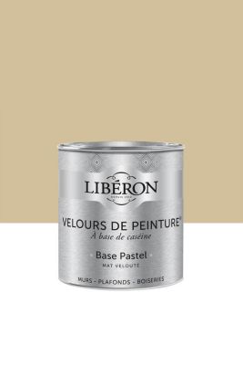 Peinture multisupport murs, plafonds et boiseries Velours de peinture beige peau de chamois Libéron 