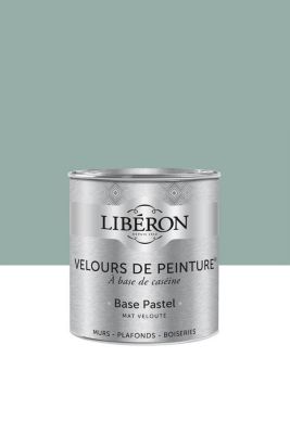 Peinture multisupport murs, plafonds et boiseries Velours de peinture vert rocaille Libéron 0,5L