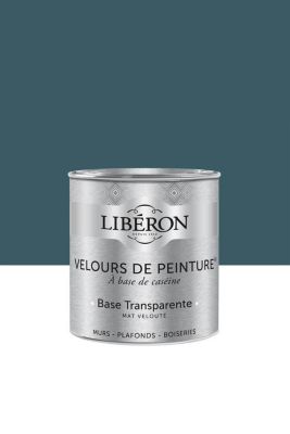 Peinture multisupport murs, plafonds et boiseries Velours de peinture bleu d'auvergne Libéron 0,5L