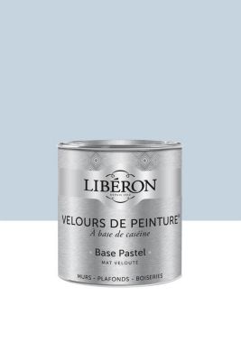 Peinture multisupport murs, plafonds et boiseries Velours de peinture bleu cap blanc-nez Libéron 0,5