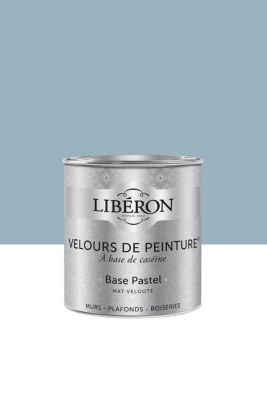 Peinture multisupport murs, plafonds et boiseries Velours de peinture bleu horizon Libéron 0,5L