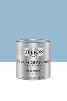 Peinture multisupport murs, plafonds et boiseries Velours de peinture bleu charrette Libéron 0,5L