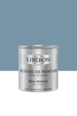 Peinture multisupport murs, plafonds et boiseries Velours de peinture bleu de nîmes Libéron 0,5L