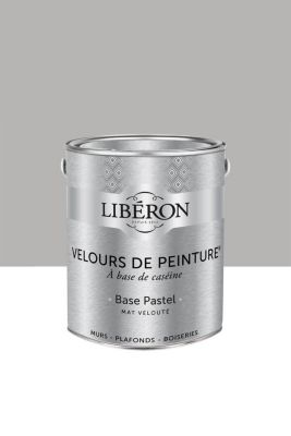 Peinture multisupport murs, plafonds et boiseries Velours de peinture gris grège cairn Libéron 2,5L