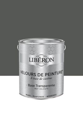 Peinture multisupport murs, plafonds et boiseries Velours de peinture gris fer forgé Libéron 2,5L