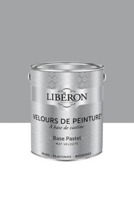 Peinture multisupport murs, plafonds et boiseries Velours de peinture gris jolie brise Libéron 2,5L