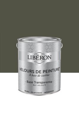Peinture multisupport murs, plafonds et boiseries Velours de peinture vert kaki barda Libéron 2,5L
