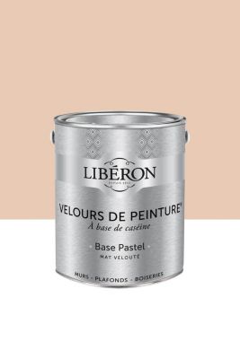 Peinture multisupport murs, plafonds et boiseries Velours de peinture rosé pomponette Libéron 2,5L