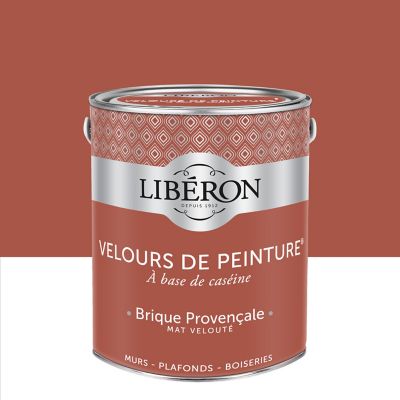 Peinture murs, plafonds et boiseries Velours de peinture orange brique provencale Libéron 2,5L