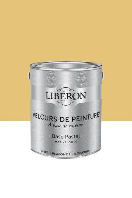 Peinture multisupport murs, plafonds et boiseries Velours de peinture jaune de menton Libéron 2,5L