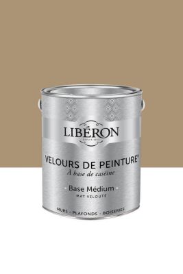 Peinture multisupport murs, plafonds et boiseries Velours de peinture beige chêne liège Libéron 2,5L