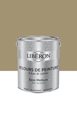 Peinture multisupport murs, plafonds et boiseries Velours de peinture vert picholine Libéron 2,5L