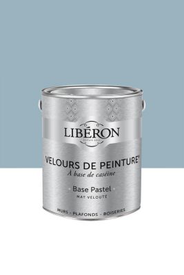 Peinture multisupport murs, plafonds et boiseries Velours de peinture bleu horizon Libéron 2,5L