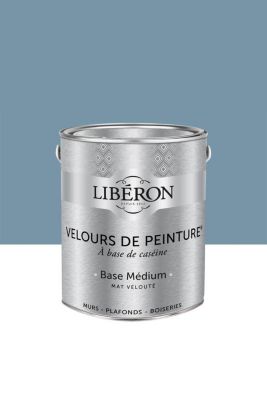 Peinture multisupport murs, plafonds et boiseries Velours de peinture bleu de nîmes Libéron 2,5L