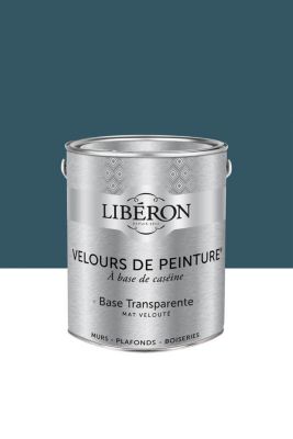 Peinture multisupport murs, plafonds et boiseries Velours de peinture bleu de minuit Libéron 2,5L