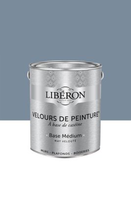 Peinture multisupport murs, plafonds et boiseries Velours de peinture bleu panicaut Libéron 2,5L