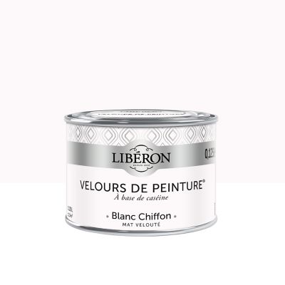 Peinture murs, plafonds et boiseries Velours de peinture blanc chiffon Libéron 125 ml