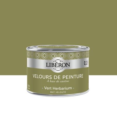 Peinture murs, plafonds et boiseries Velours de peinture vert herbarium Libéron 125 ml