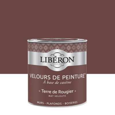 Peinture multisupport murs, plafonds et boiseries Velours de peinture rouge terre de rougier Libéron