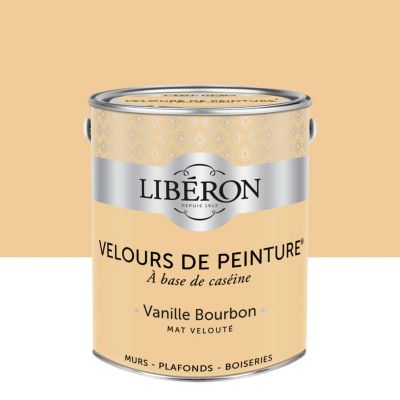 Peinture multisupport murs, plafonds et boiseries Velours de peinture jaune vanille bourbon Libéron 