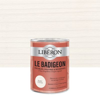 Badigeon meubles, poutres et boiseries Libéron blanc 250ml