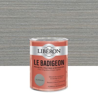 Badigeon meubles, poutres et boiseries Libéron aluminium 250ml