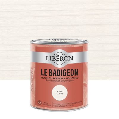 Badigeon meubles, poutres et boiseries Libéron blanc 750ml