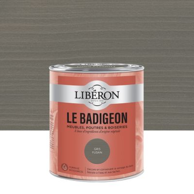 Badigeon meubles, poutres et boiseries Libéron gris 750ml