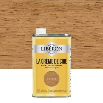 Crème de cire meubles et boiseries liquide Libéron chêne doré 500ml
