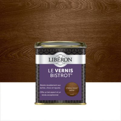 Vernis bistrot Libéron chêne foncé satiné 250ml