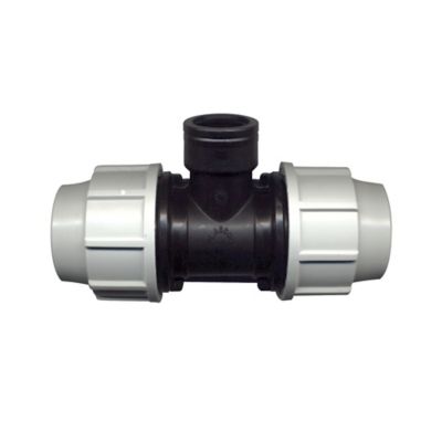 Raccord en Te taraudé sortie femelle 20x27 pour tuyau Ø 32 mm