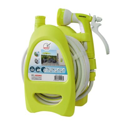 Mini dévidoir portable Jardibric équipé avec tuyau d'arrosage L.10 m