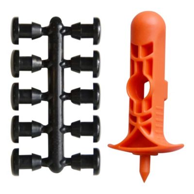 Lot de 10 bouchons cannelés 6 mm pour tuyau goutte à goutte + 1 poinçon