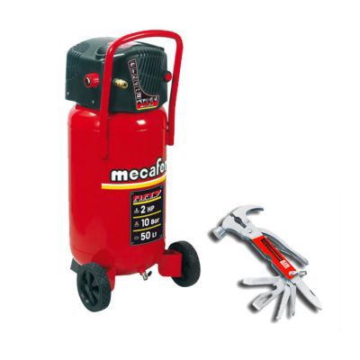 Compresseur vertical Mecafer 50L + pince 17 en 1