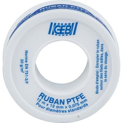 Ruban d'étanchéité PTFE 12mmx12mx0.075m vrac - vue 3