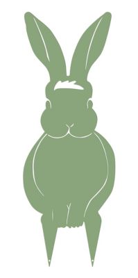 Louis Moulin Figurine à piquer en forme de lapin 17x43,5cm - vert pâle - vue 3