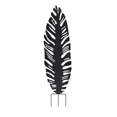 Louis Moulin Déco en métal à planter Feuille - 40x130 cm Gris - vue 3