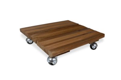 Louis Moulin Roule plante BOIS carré naturel - 40x40 cm - Bois Beige - vue 2